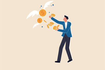 Financial smart phone application, online money transaction or mobile banking concept, young adult man using mobile banking application to transfer money or make online shopping transaction.