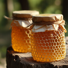 Honey Jars and Beeswax Products - Natural Harvest and Sustainability 