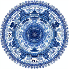 Naklejka premium Chinese circle symbol commemorative coin of cultural element