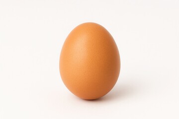 Brown chicken egg isolated on white background used in food product mockups recipes and protein nutrition themes