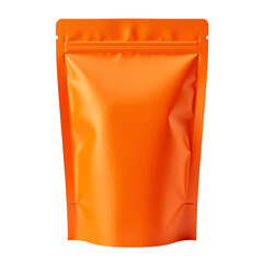 Vibrant orange pouch for packaging products.
