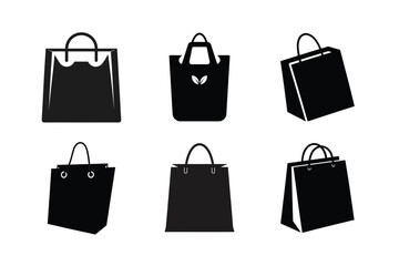 Bag silhouette vector bundle  illustration, Set of Bag silhouette