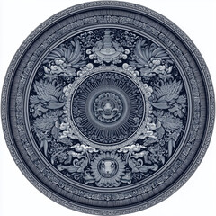 Naklejka premium traditional chinese circle pattern design of cultural element