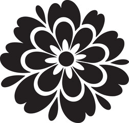black and white flower silhouettes vactor file Generative AI