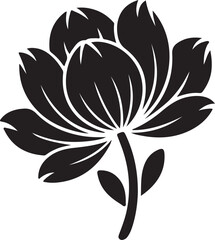 black and white flower silhouettes vactor file Generative AI