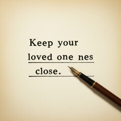 Photo of Keep Your Loved Ones Close Vintage Message