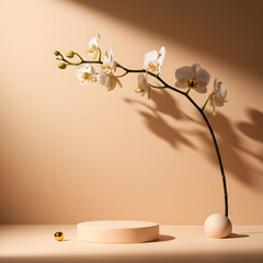 Orchid Bloom Light and Shadow Still Life
