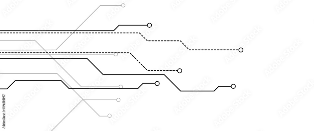 Fototapete vectors abstract connecting lines and dots. global communication technology background