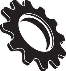 Gear solic icon Cog Gear icon vector flat sign isolated on white Gear setting icon set. Cog wheel icon