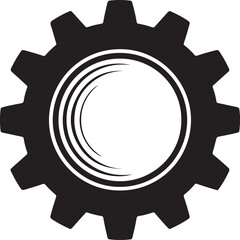 Gear solic icon Cog Gear icon vector flat sign isolated on white Gear setting icon set. Cog wheel icon