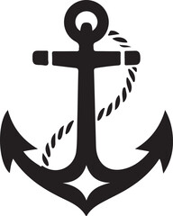 Ship Anchor Icon or boat anchor flat icon anchor chain rope