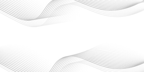 Abstract wave element for design. Digital frequency track equalizer. Stylized line art background. Vector illustration. Wave with lines created using blend tool. Curved wavy line