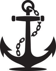Ship Anchor Icon or boat anchor flat icon anchor chain rope