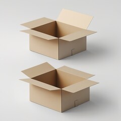 cardboard box on white