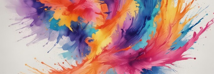 Fototapeta premium Swirling colors explode across textured paper; a dynamic abstract watercolor , graphic, expression