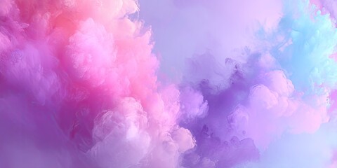 Fototapeta premium Gentle shades of pink, lavender, and baby blue merging smoothly to produce a dreamy and minimalist backdrop, perfect for modern and clean designs.