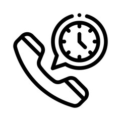 contact hours line icon