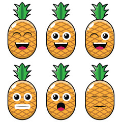 Pineapple Emoticon Illustration
