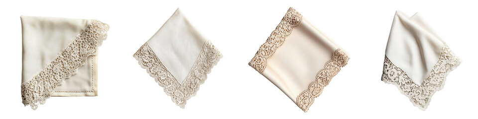 Obraz premium Delicate and sophisticated vintage lace fabric featuring ornate floral motifs and intricate openwork designs showcasing the exceptional craftsmanship and timeless elegance of this luxurious textile