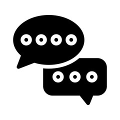 contact chat glyph icon