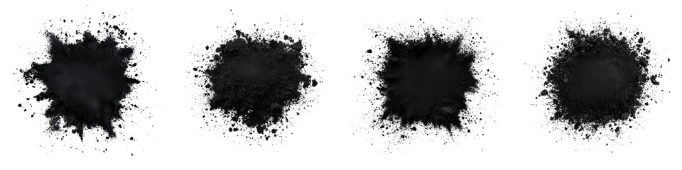 Bold and dynamic abstract background with random black paint splashes splatters and brush strokes creating a unique expressive visual design
