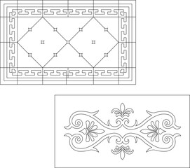 vector illustration sketch image silhouette design decoration ornament background pattern abstract modern vintage