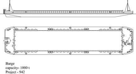 vector illustration sketch silhouette design of container cargo ship barges and scows for the shipping industry on the high seas