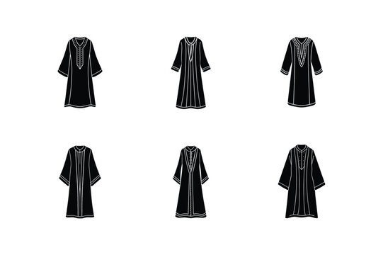 kaftan sketch icon silhouette vector illustration