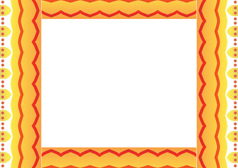 Traditional Indonesian batik for decorating a4 landscape certificate, diploma, announcement, advertisement