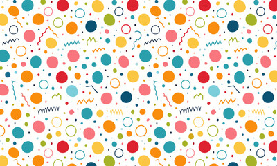 Cheerful Geometric Pattern with Dots and Lines
