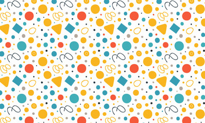 Obraz premium Geometric Confetti: Memphis Style Pattern