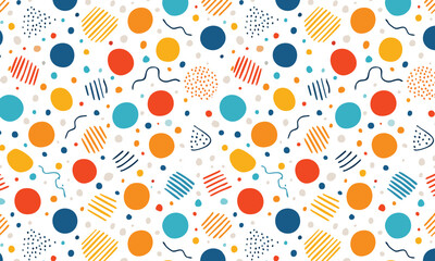 Abstract Memphis Style Seamless Background