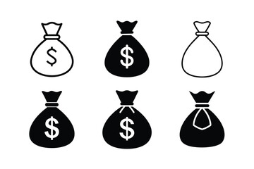 3D Treasure Money Bag Vector for Wealth Concepts