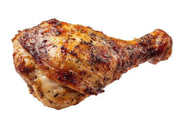 Delicious roasted chicken leg quarter perfect for dinner recipe and meal ideas on transparent background