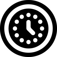 Rounded Filled Clock Icon