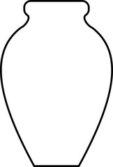 Ancient ceramic vessel icon, ancient amphora and cosmic element for artistic inspiration showcasing intricate craftsmanship and historical significance for educational use, on transparent background