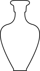Ancient ceramic vessel icon, ancient amphora and cosmic element for artistic inspiration showcasing intricate craftsmanship and historical significance for educational use, on transparent background