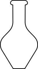 Ancient ceramic vessel icon, ancient amphora and cosmic element for artistic inspiration showcasing intricate craftsmanship and historical significance for educational use, on transparent background