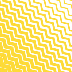 abstract yellow colour thik to thin seamless zig zag line pattern with white background