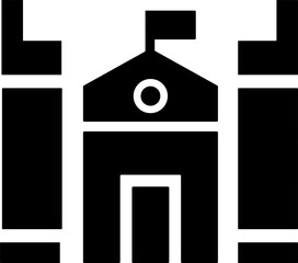 Rounded Filled School Icon