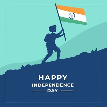A poster for independence day shows people celebrating independence day
