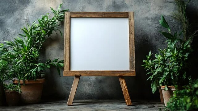 wooden frame on a wooden wall