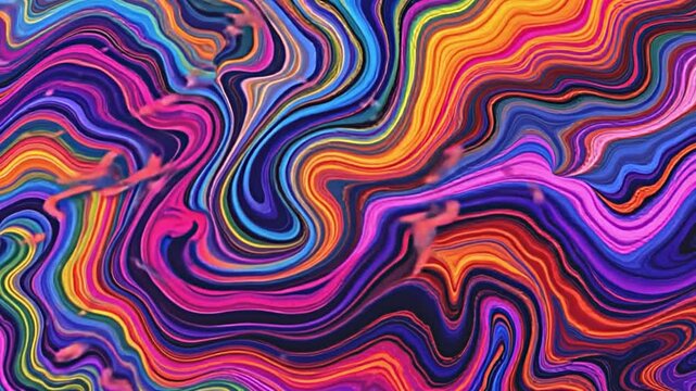 trippy psychedelic liquid marble, swirling rainbow gradients, fluid organic shapes, vibrant colors flowing and merging, hypnotic abstract patterns, ebru inspired ripples, groovy folds