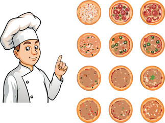 Pizza slice on transparent background.