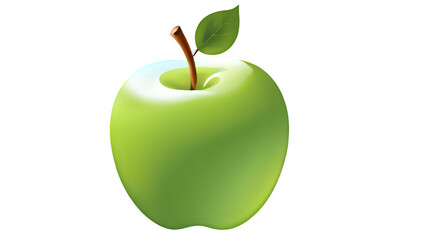 green apple isolated on white