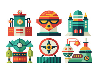 Naklejka premium set of vector icons