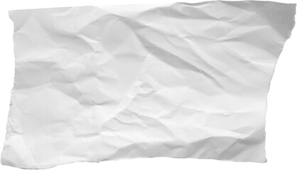 White crumpled ripped paper torn edges strips isolated on black background