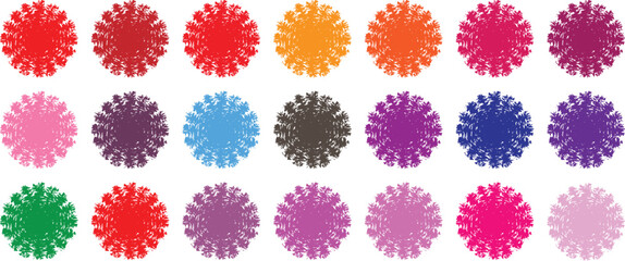 Round flower Frame Vector Icon silhouette set.pi chat Glyph Style for Gardening Illustrations white background  Set Of Close-up Stylized Sun Symbols.Circle diagram, pie chart Circle diagram, pie chart