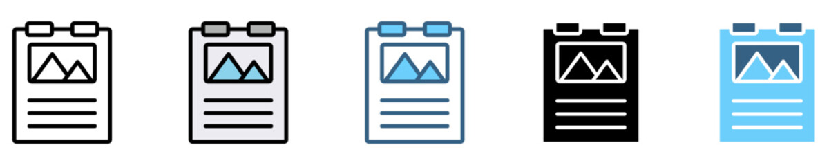 PRINT icon with multiple style