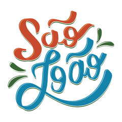 Sao Joao Hand Lettering Illustration